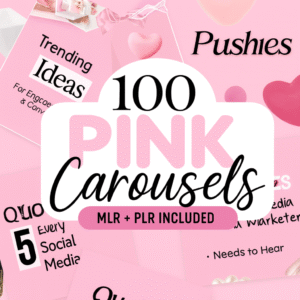 Instagram Growth Pack – 100 Pink Aesthetic Carousel Template