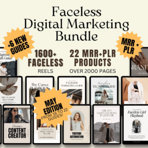 22 Faceless Digital Marketing Products & Templates