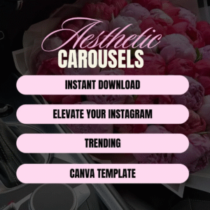 Instagram Growth Pack – 100 Pink Aesthetic Carousel Template