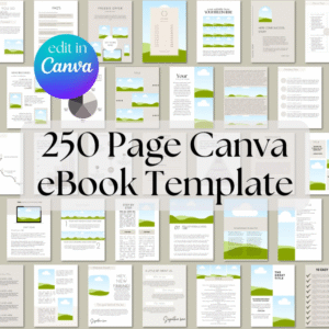 Complete 250-Page Canva Template | eBook, Workbook & Course Creation Made Simple