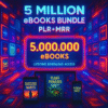 5 Million eBooks Mega Bundle | PLR & MRR Resell Rights | Passive Income Digital Library | Financial & Business eBooks