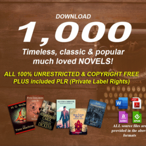 1,000 Timeless Classics & Famous Novels | Digital Collection with PLR | 100% Copyright-Free