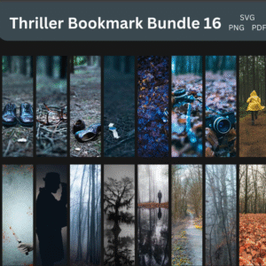 Thriller & Horror Bookmarks | Crime Bookmark Bundle, Instant Digital Download